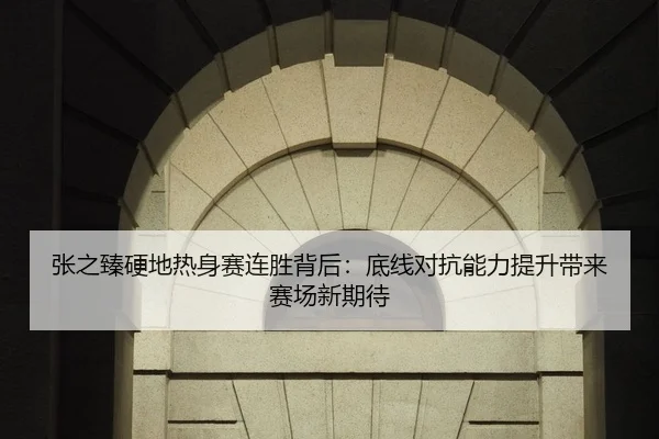 张之臻硬地热身赛连胜背后：底线对抗能力提升带来赛场新期待